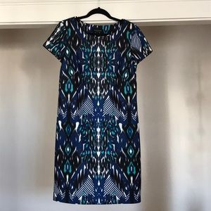 Statement print shift dress